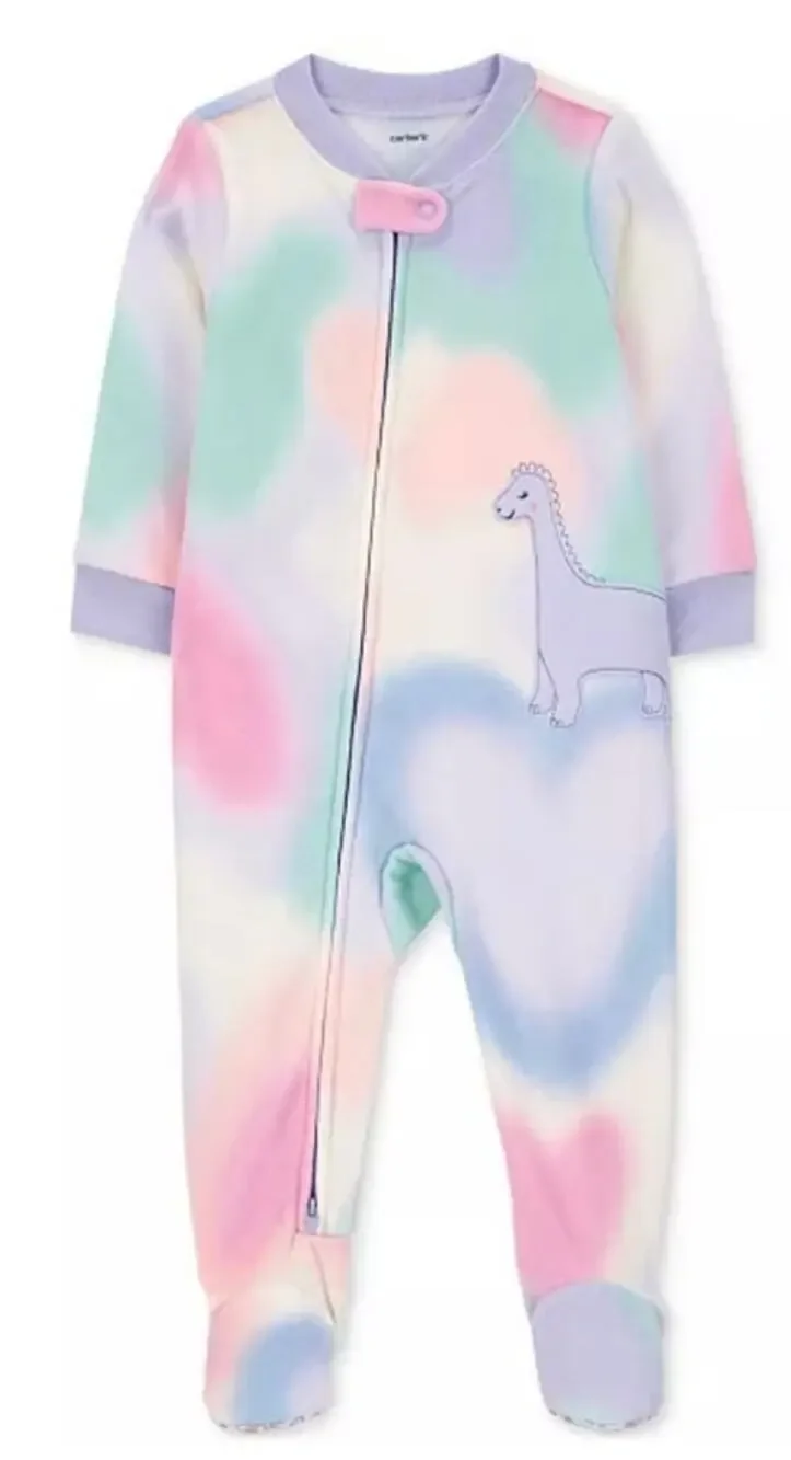 Carter's Baby Girls 1-Piece Dinosaur Costume Fleece Footed Pajamas 18m